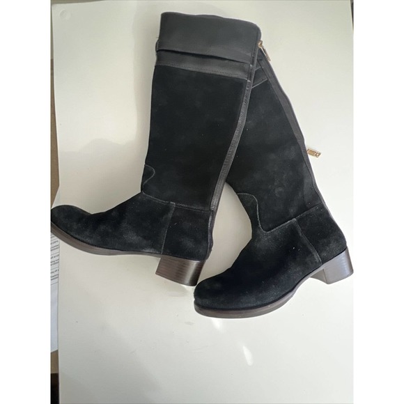 Tory Burch Jenna Suede Leather Knee High Black Women's Size 6.5 M - Picture 6 of 9